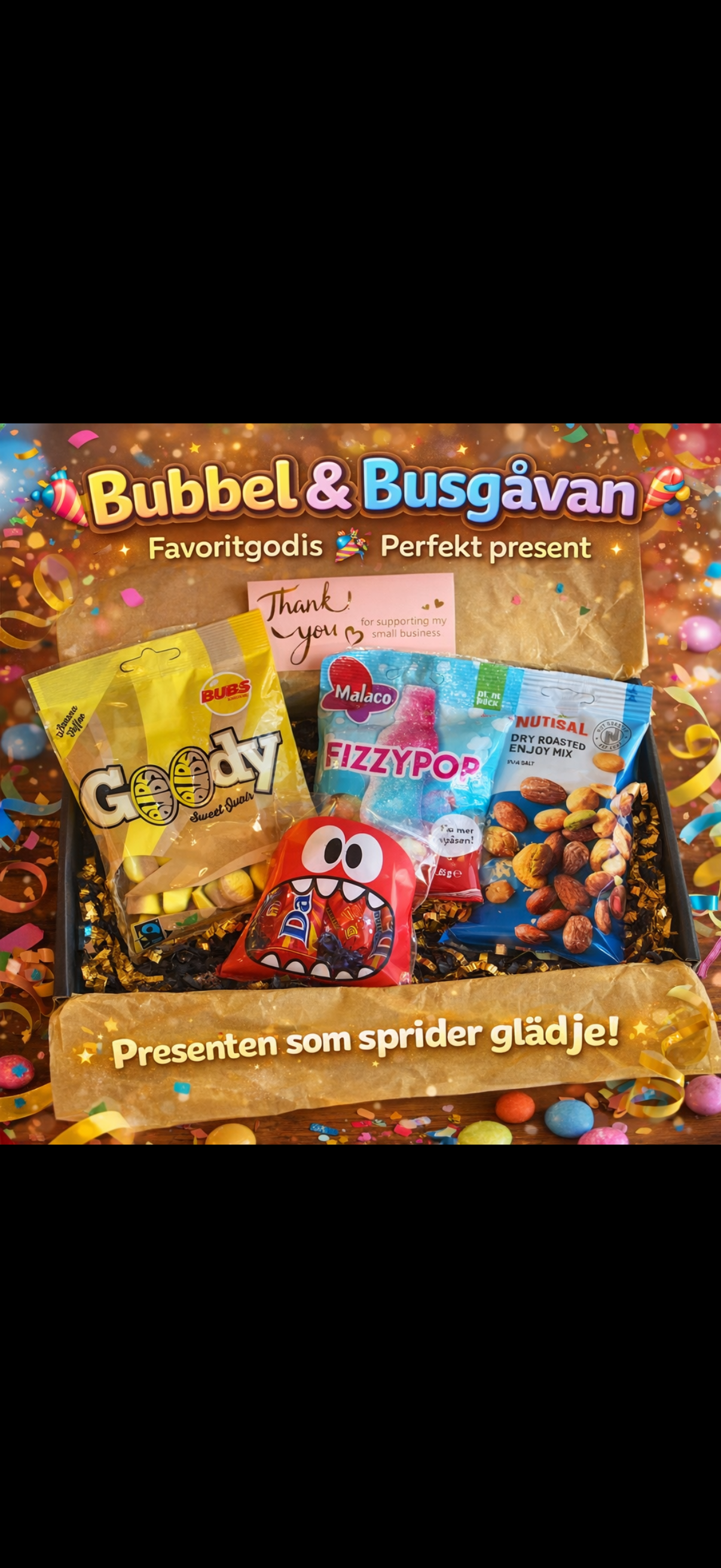 Bubbel & busgåvan – Bus, godis i en och samma box!